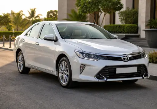 Luxury sedan car for private travel with driver