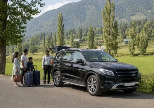 Private vehicle with driver for Kashmir tours and scenic road journeys