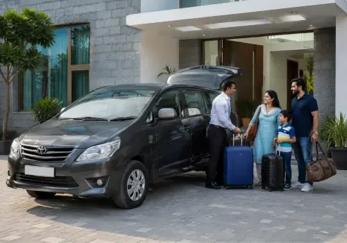 Round trip taxi service with driver for comfortable return journeys